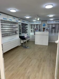 Vue d'optique opticien