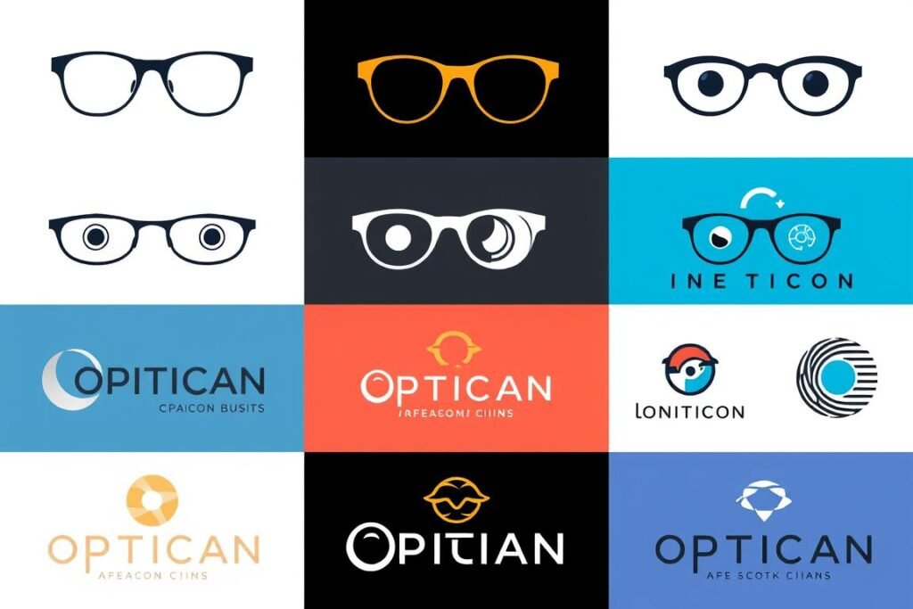 Éléments symboliques utilisés dans les logos d'opticiens