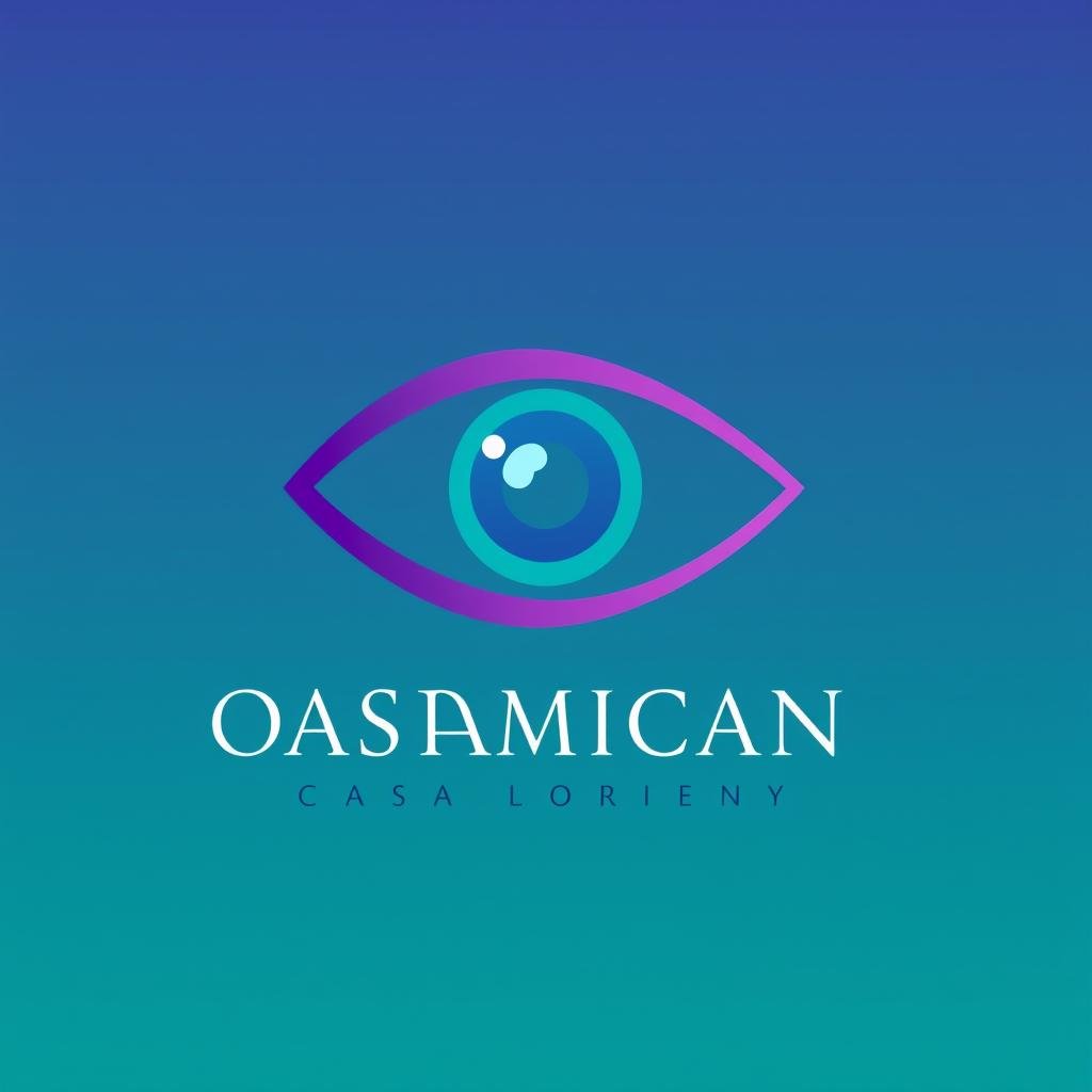 Logo opticien design avec symbole d'œil abstrait