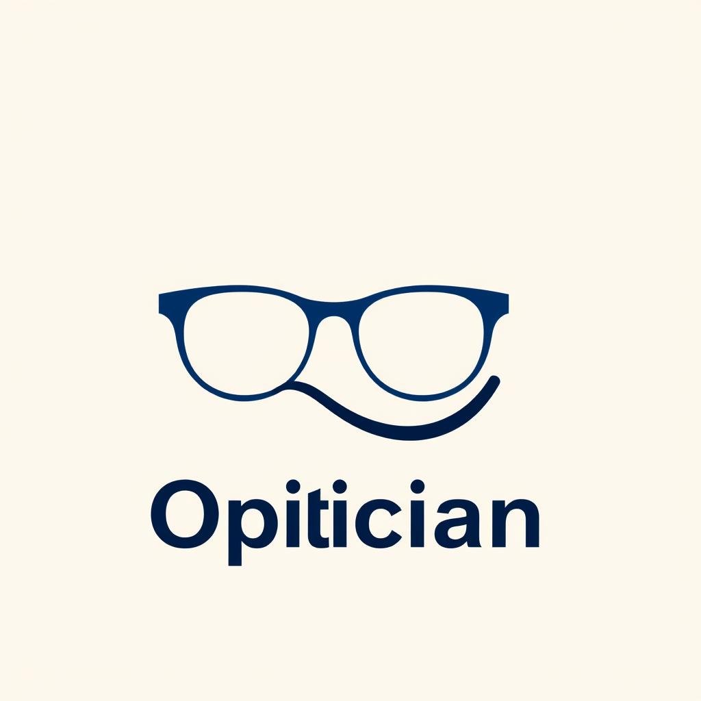 Logo opticien design minimaliste avec lunettes stylisées