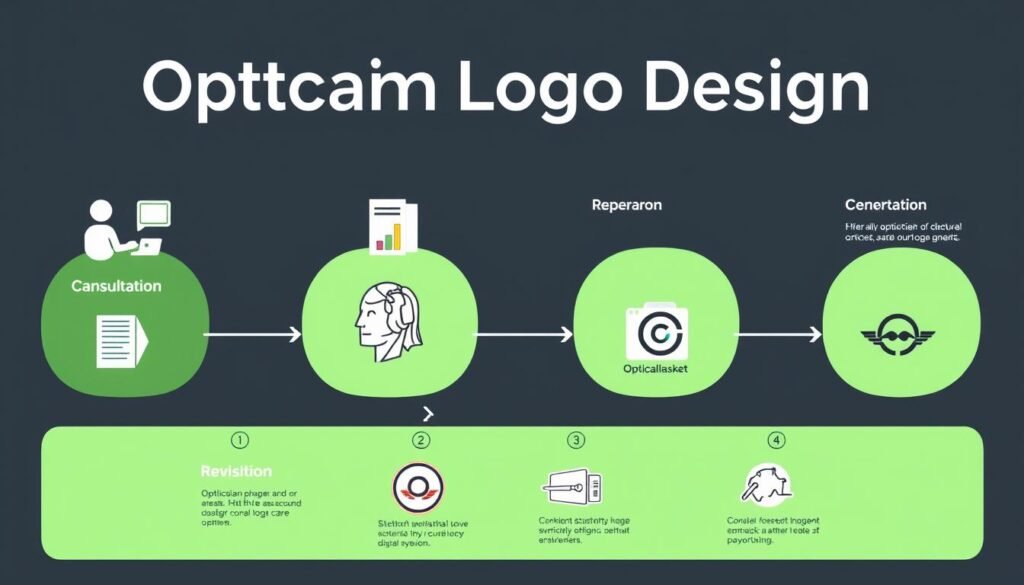 Processus de création de logo opticien en étapes